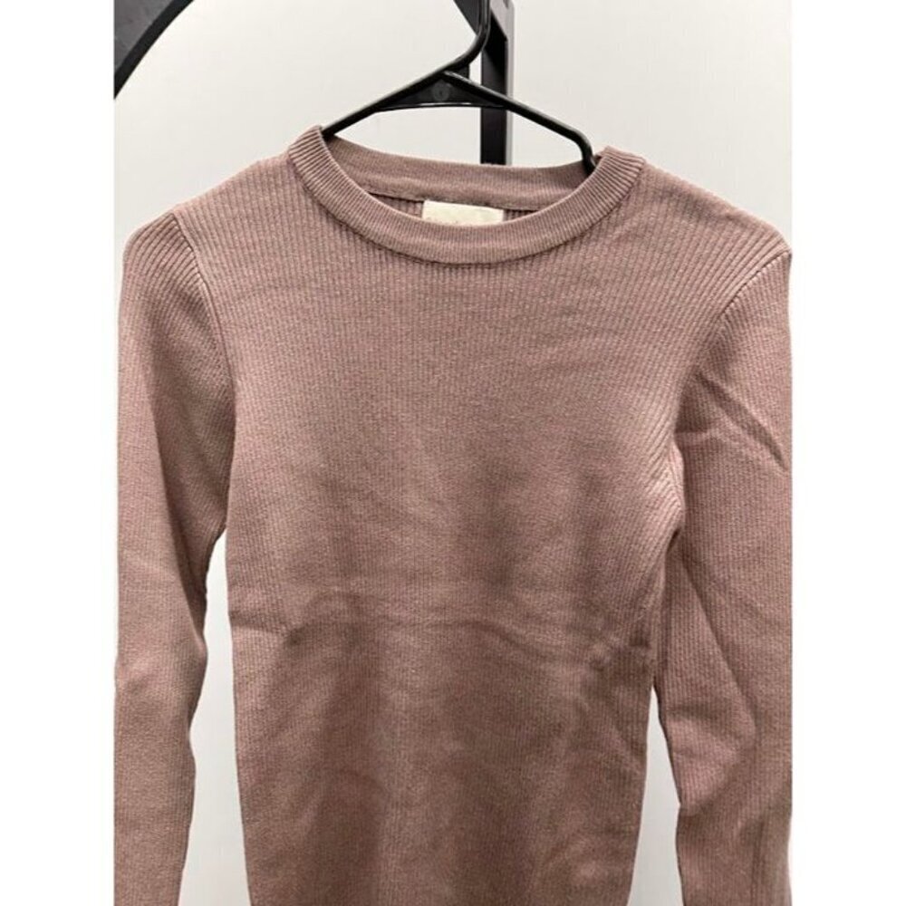 Becool Brown Ribbed Sweater - Picture 2 of 5